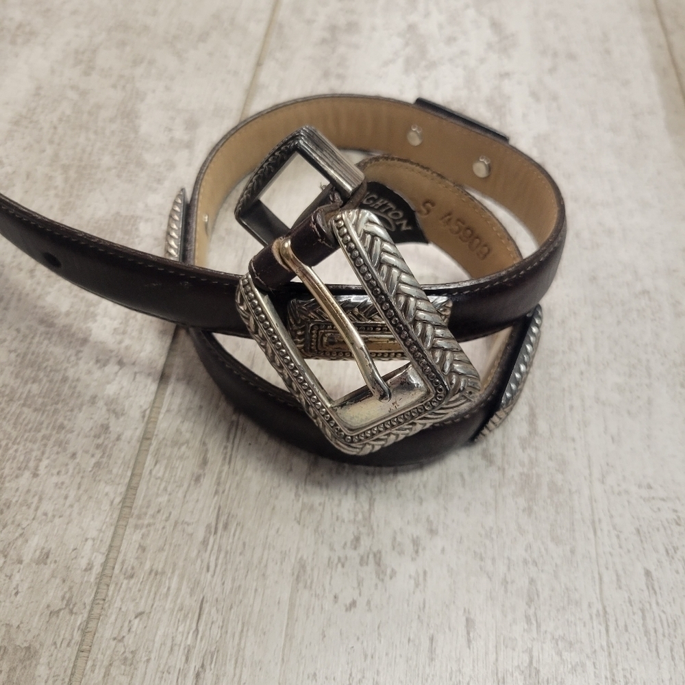 Brighton Vimtage Brown Leather Belt Size Small
